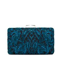 Tadashi Shoji Blue Rusim Clutch