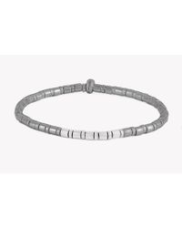 Tateossian - Metallic Bamboo Silver Bracelet - Rhodium & Ruthenium Plating - Lyst