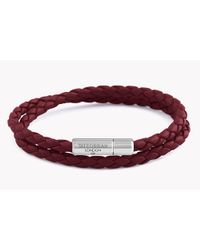 Tateossian - Red Double Wrap Slim Pop Taito Bracelet - Lyst