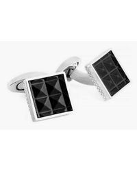 Tateossian - Multicolor Leather Square Pyramids Cufflinks for Men - Lyst