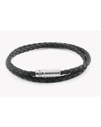 Tateossian - Multicolor Silver & Grey Double Wrap Pop Rigato Bracelet | - Lyst