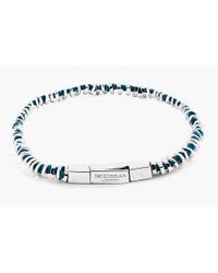 Tateossian - Metallic Mini Click Silver Beads Bracelet - Blue - Lyst
