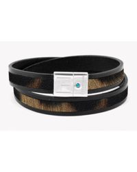 Tateossian | Amazonian Slide Silver Bracelet In Brown for Men | Lyst