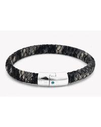 Tateossian - Gray Amazonia Cobra Silver Bracelet In Grey for Men - Lyst