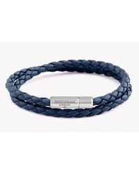 Tateossian - Blue Double Wrap Slim Pop Taito Bracelet for Men - Lyst