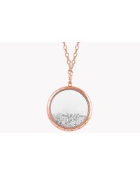Tateossian - Metallic Diamond Dust Silver Necklace With Rose Gold Finish - Lyst