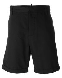 Emporio Armani - Blue Canvas Shorts for Men - Lyst