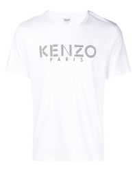 KENZO White Logo T-shirt for men