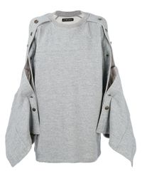 Y. Project - Gray V-neck Sweater - Lyst