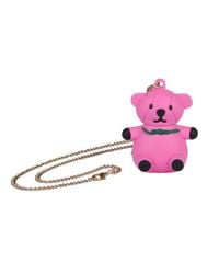 Moschino - Pink Bear Necklace - Lyst