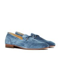 Hudson | Brown Renzo Suede Loafer Blue for Men | Lyst