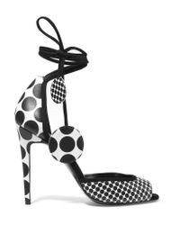 Pierre Hardy Black Lola Polka-dot Leather Sandals
