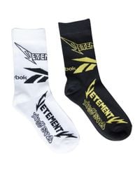 Vetements | Black X Reebok Short Metal Socks for Men | Lyst