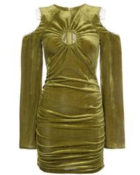 Neith Nyer - Green Slashed Shoulder O-ring Dress - Lyst