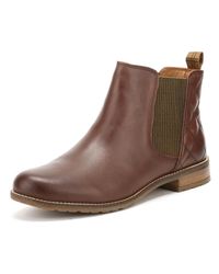 Barbour Womens Wine Brown Abigail Chelsea Boots Women's Low Ankle Boots ...