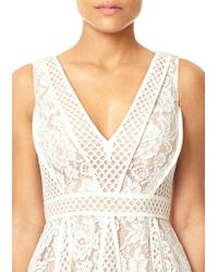 Forever Unique - White Christine Lace Skater Dress - Lyst