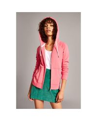 Jack Wills Pink Ivy Raglan Zip Through