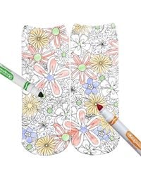 Living Royal Multicolor Flowers Color-in Socks