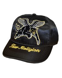 True Religion Black Slick Cap for men