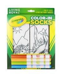 Living Royal Multicolor Snack Dino Color-in Socks