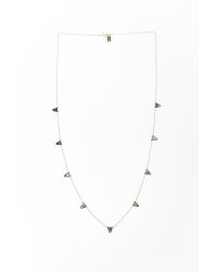 Velvet By Graham & Spencer - Metallic White Sands Big Beaded Flag Necklace By Ild - Lyst