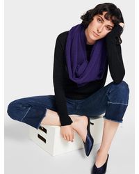 White + Warren - Blue Mini Cashmere Travel Wrap - Lyst