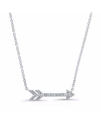 Anne Sisteron - White Gold Diamond Arrow Necklace - Lyst