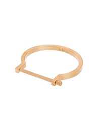 Opes Robur - Metallic Gold And Rose Classic Screw Cuff Bracelet - Lyst
