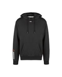 Off-White c/o Virgil Abloh - Black Construction Tape Hoodie for Men - Lyst