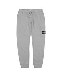 Stone Island - Gray French Terry Pocket Sweatpants for Men - Lyst