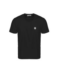Stone Island - Black Patch Logo T-shirt for Men - Lyst
