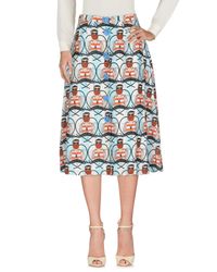 Maid In Love Blue 3/4 Length Skirt