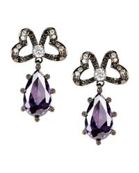 CZ by Kenneth Jay Lane Purple Earrings