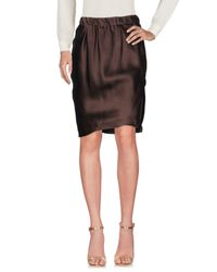 Brunello Cucinelli Brown Knee Length Skirt