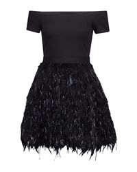 Alice + Olivia Black Kurzes Kleid
