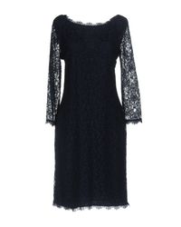 Diane von Furstenberg Blue Knielanges Kleid