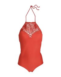 Mikoh Swimwear Red Badeanzug