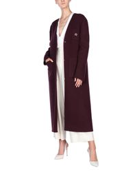 Manteau long Rochas en coloris Purple