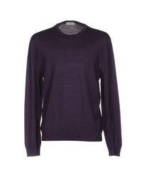 Bruno Manetti Purple Sweater for men