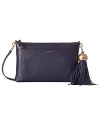 tory burch tassel crossbody leather navy handbags cross body lyst browse stores