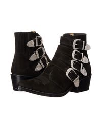 Toga Pulla - Black Western Velvet Ankle Boots - Lyst