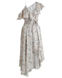 Zimmermann | Multicolor Stranded Wrap Midi Dress | Lyst