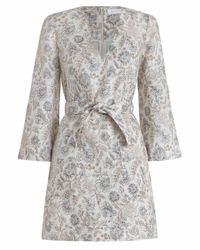 Zimmermann | Gray Stranded Shift Dress | Lyst