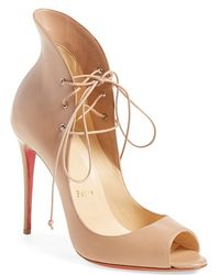 Christian louboutin Colorblock Patent Leather Ankle-strap Pumps in ...