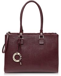 Women S Francesco Biasia Bags Francesco Biasia Kilburn Large Lizard Embossed Leather Tote Lyst
