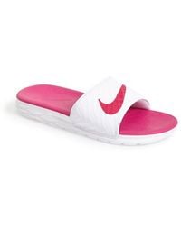 white nike sandals womens