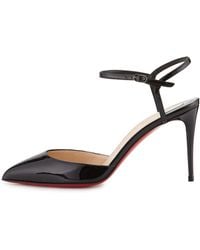 Christian louboutin Guni Mesh Spike 55mm Red Sole Pump in Beige ...