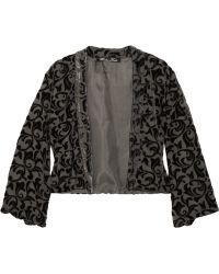 Winter Kate Oversized Silk Velvet Kimono Jacket in Green (Teal) | Lyst