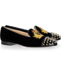 christian louboutin pneumatica patent leather mary jane flats ...  