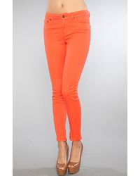 Blank Spray On Skinny Jeans in Orange (pumpkin) | Lyst